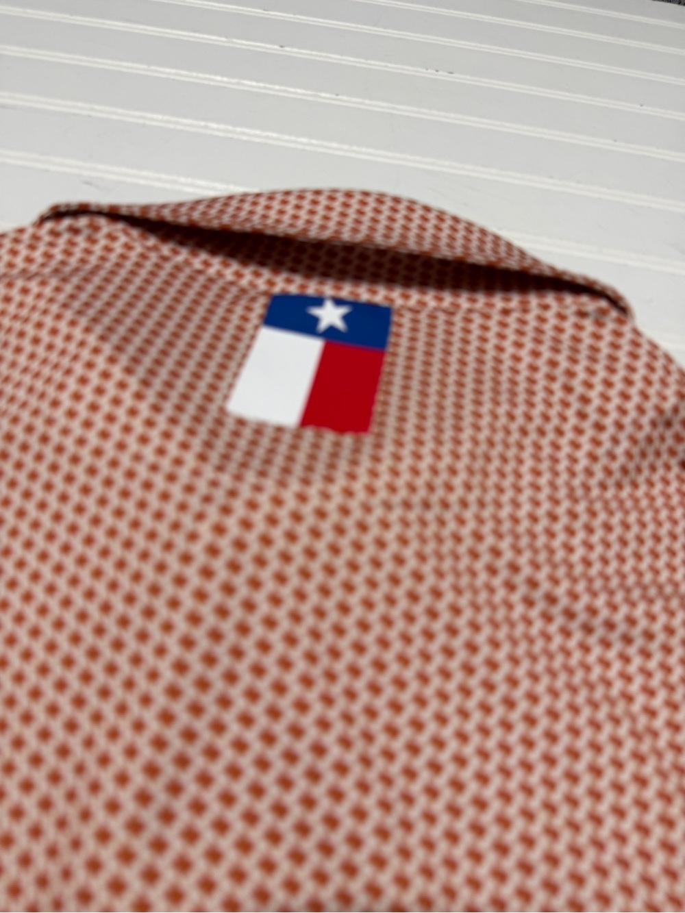 Rhoback "The Don't Mess" Texas State Print Performance Polo Shirt Men's Medium - Picture 5 of 11